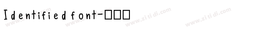Identified font字体转换